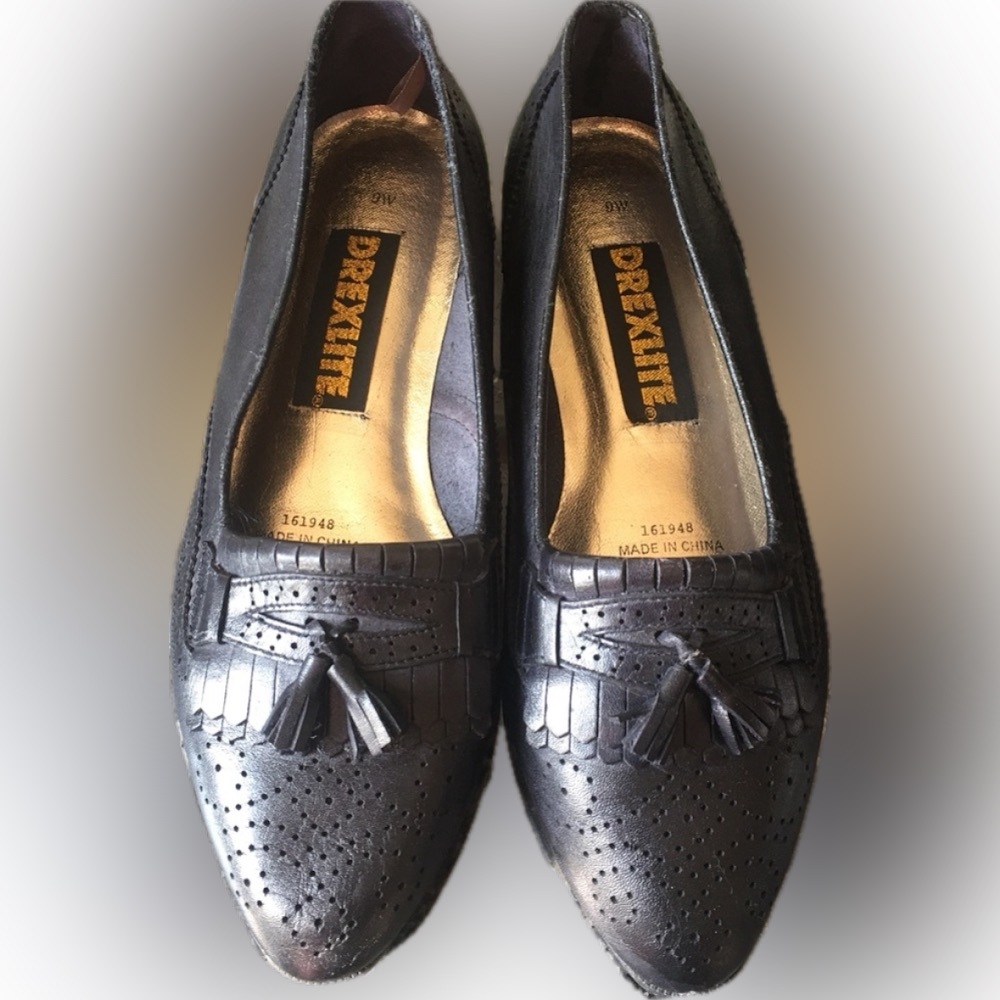 Drexlite Black Slip On Loafer Tassels Size…